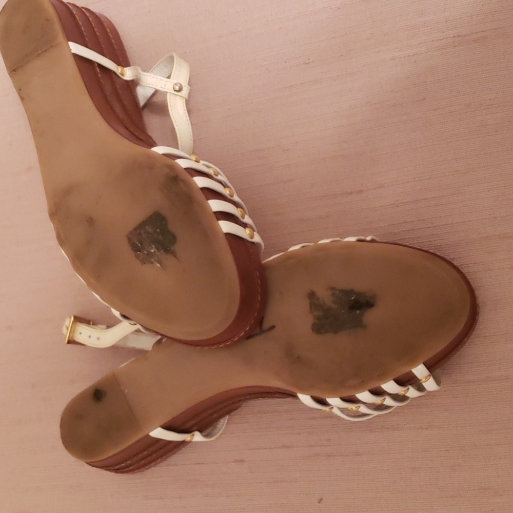 Sebastian Italy 🇮🇹 /Wedge T-strap Sandals - Picture 7 of 10